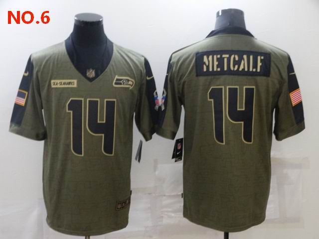 Men's Seattle Seahawks #14 D.K. Metcalf Jersey NO.6;